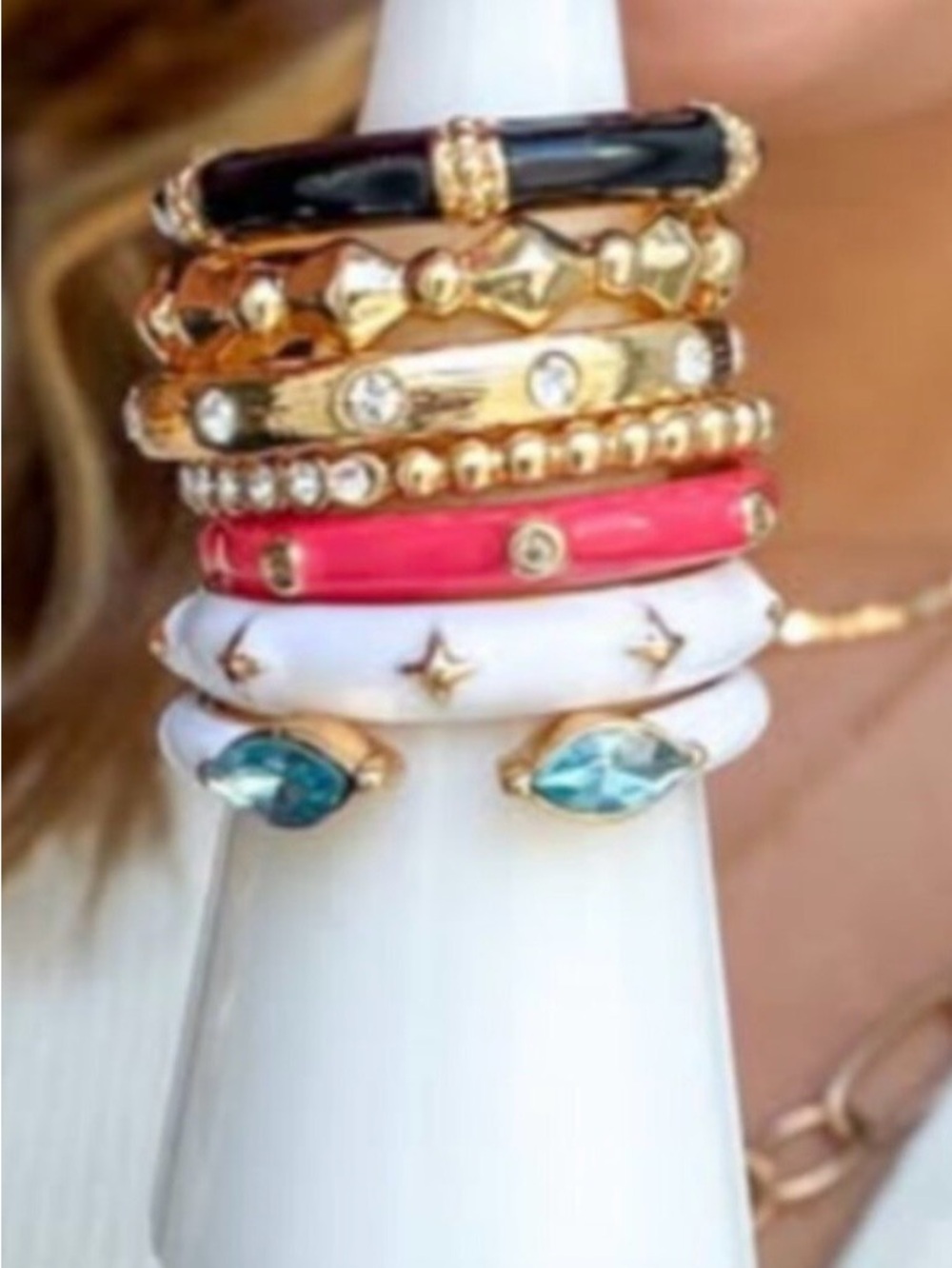 Set of 7 Stackable Rings Sz 7 Park Lane Sublime NWT